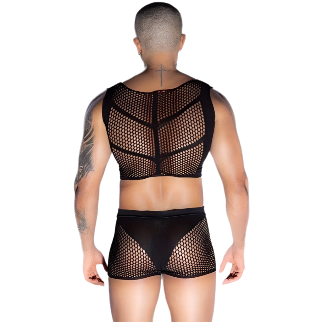 Erotic Two Piece Mesh Wear