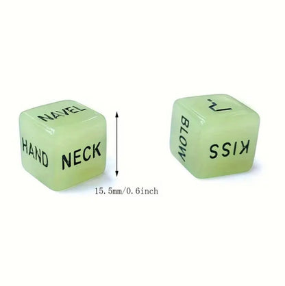 1 Pair Luminous Erotic Dice