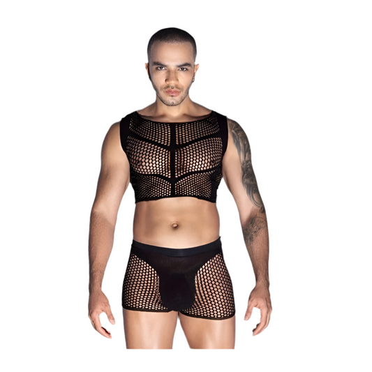 Erotic Two Piece Mesh Wear